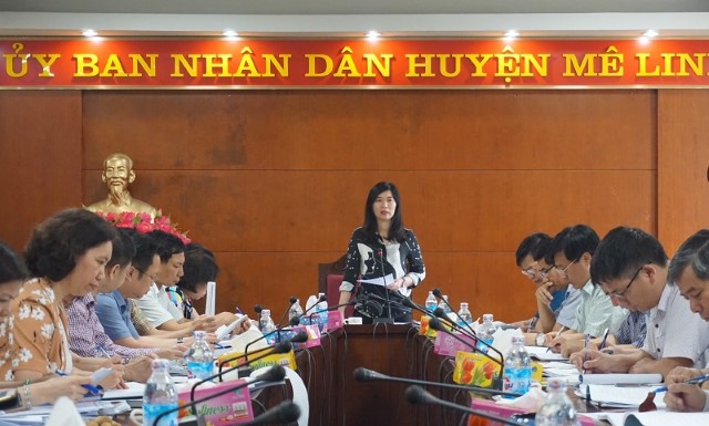 Đoàn giám sát của HĐND Thành phố làm việc tại huyện Mê Linh